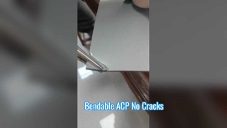 Durável e inquebrável: demonstração de dobra de chapa ACP de alta flexibilidade