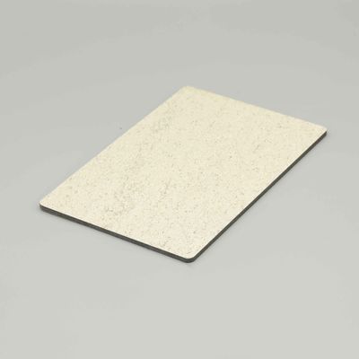 Resistente a arranhões Padrão de pedra bege Painel de alumínio composto 4MM 1,22*2,44m materiais de parede de construção de edifícios