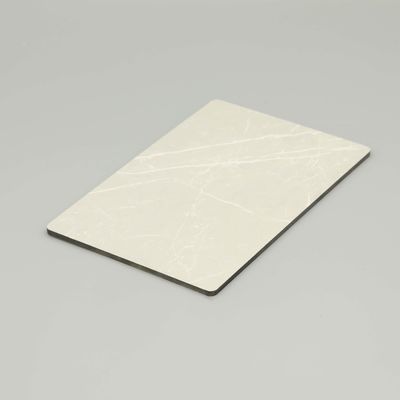 Painel Composto de Alumínio de Mármore Branco Jazz Impermeável de 4MM 1.22*2.44m, Resistente aos Raios UV e de Fácil Manutenção