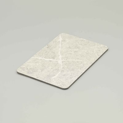 Painel composto de alumínio de mármore impermeável de 4 mm (4x8 ft / acabamento de rocha branca resistente a arranhões)