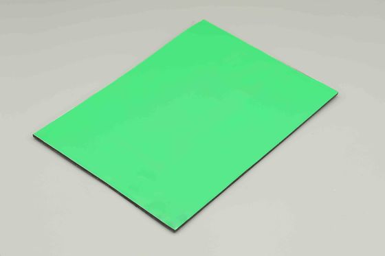 Verde Maçã 1.22M Painel composto de alumínio Pvdf Chapa de cor Acp com acabamento espelhado para fachadas cortina