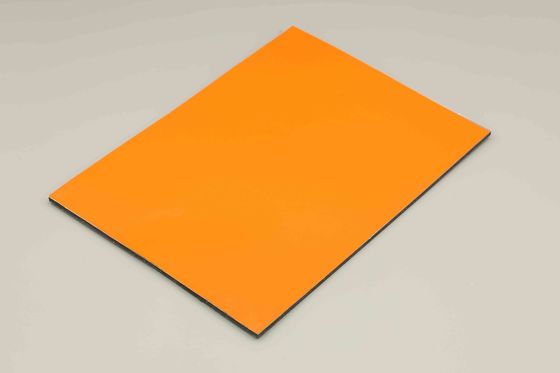 Painel de parede exterior ACM com revestimento PVDF Laranja Alumínio Composto Painel decoração de edifícios 4MM 1.22*2.44m