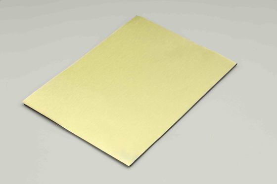 Painel composto de alumínio escovado de ouro 4MM 1,22 X 2,44m Painel composto de alumínio Pe