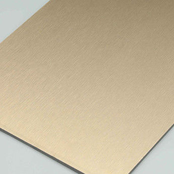 4MM 1,22 X 2,44m revestimento de casa de prata escovada Acm HDPE painéis compostos exteriores