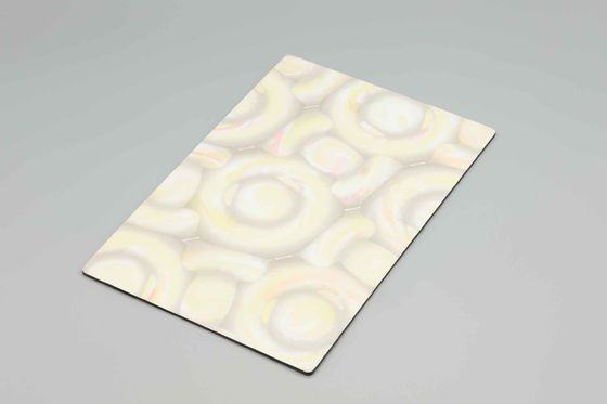 Painel composto de alumínio de marmoreiro amarelo claro 1220MM 4mm Acm Panel