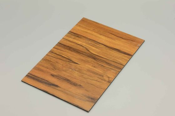 Painel composto de alumínio de madeira de 1220 X 2440 com espessura de 3 mm e 4 mm e superfície revestida de HDPE