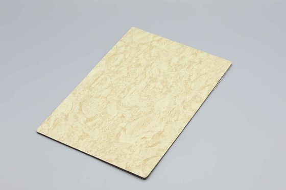 Painel Composto de Alumínio com Mármore Revestido de PVDF com 2440mm de Comprimento e Textura de Pedra para Paredes Decorativas