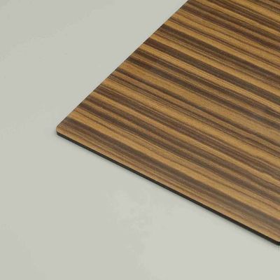 Teak Wood Grain Aluminum Composite Panel PVDF Coating ACP Sheet para revestimento de parede interior e exterior