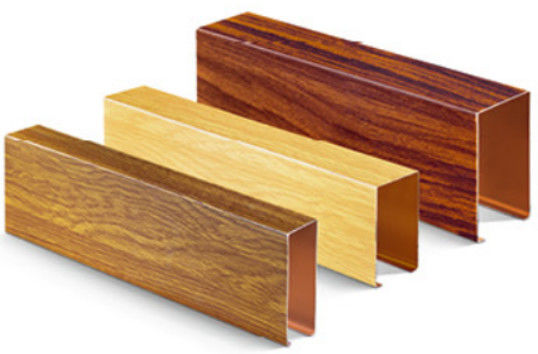 Decoração de parede 70 X 80 mm 50 X 65 mm Tecto de alumínio em forma de U Quadrado Chapas de alumínio de tecto Perfis de quadro