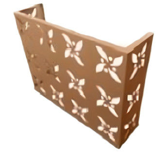 Capuz de cobertura para equipamentos externos Anti-multiple Erosão desenhos florais Alumínio fachada anodizada revestida instalação de parede exterior anti-estática