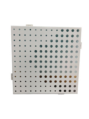 Design de painel de alumínio tamanho do buraco artístico com diferentes formas 2 * 2 pintura em pó de fachada de parede três pinturas decoração de parede para paredes exteriores do edifício